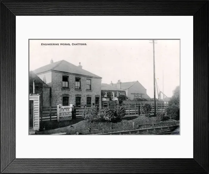 Framed Print : Engineering Works - by the Cambridge & Wisbech Railway Framed Print : Engineering Works - by the Cambridge & Wisbech Railway