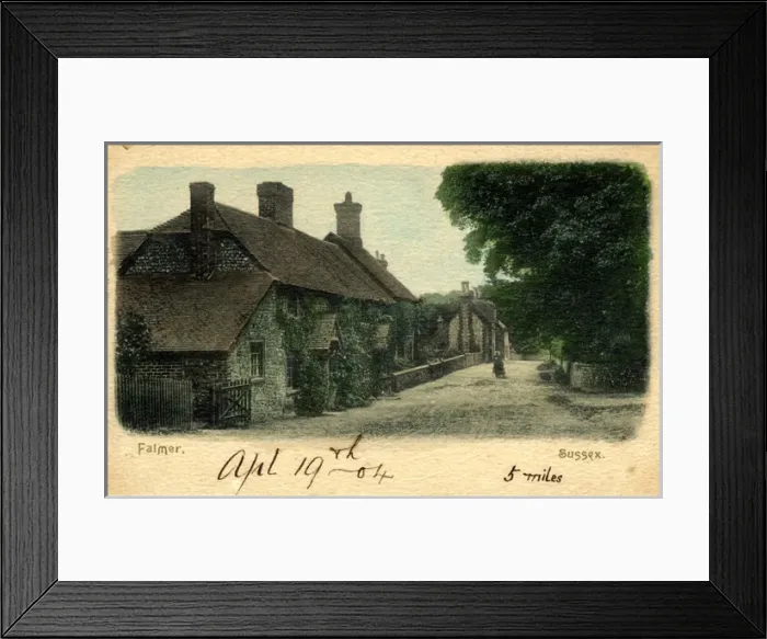 Framed Print : Cottages, Falmer, Sussex Framed Print : Cottages, Falmer, Sussex