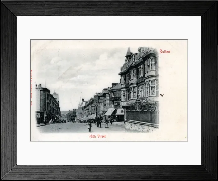 Framed Print : High Street, Sutton, Surrey Framed Print : High Street, Sutton, Surrey