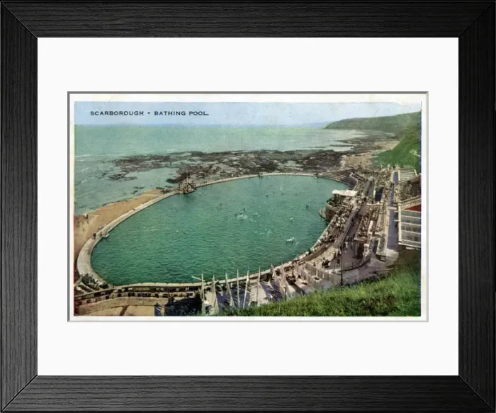 Framed Print : Bathing Pool, Scarborough, Yorkshire Framed Print : Bathing Pool, Scarborough, Yorkshire