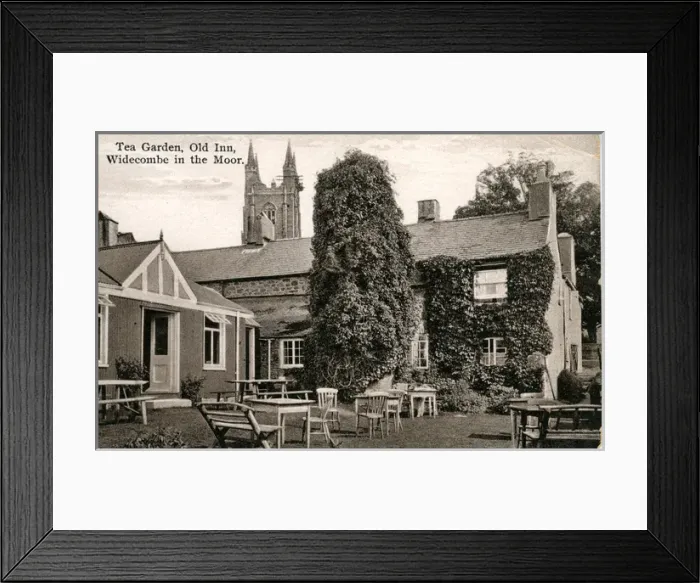 Framed Print : Tea Garden - Old Inn, Widecombe in the Moor, Devon Framed Print : Tea Garden - Old Inn, Widecombe in the Moor, Devon