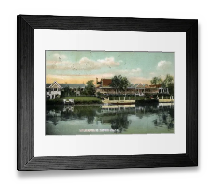 Framed Print : River Houses, Haliford, Surrey Framed Print : River Houses, Haliford, Surrey
