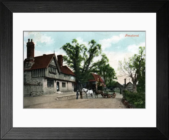 Framed Print : The Village, Penhurst, Kent Framed Print : The Village, Penhurst, Kent