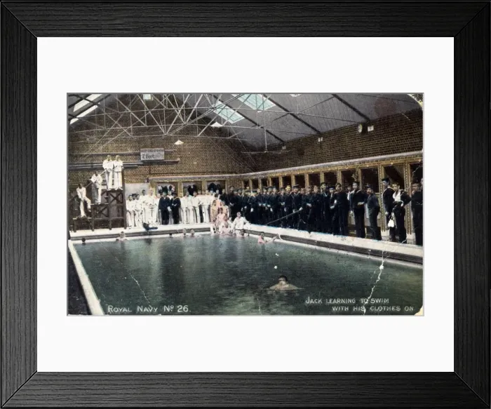 Framed Print : Royal Navy - Swimming Lessons Framed Print : Royal Navy - Swimming Lessons