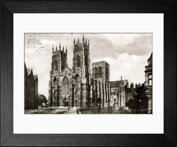 Framed Print : The Minster - West Front, York, Yorkshire Framed Print : The Minster - West Front, York, Yorkshire