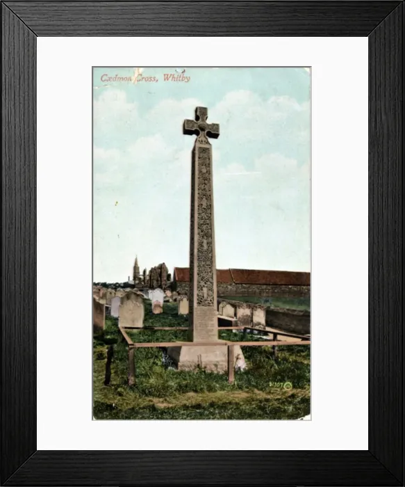 Framed Print : Caedmon Cross, Whitby, Yorkshire Framed Print : Caedmon Cross, Whitby, Yorkshire
