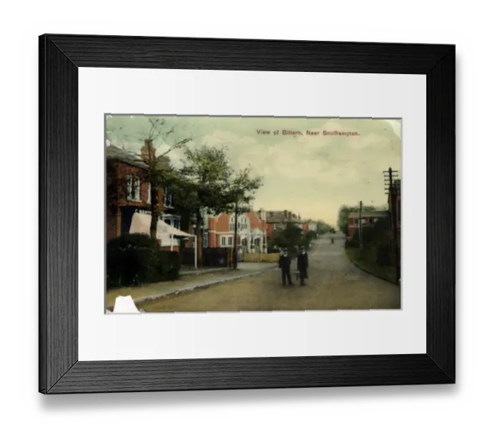 Framed Print : Street Scene, Bitterne Village, Hampshire Framed Print : Street Scene, Bitterne Village, Hampshire