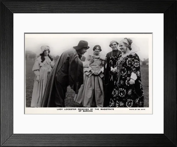 Framed Print : Lady Leicester Received by the Magistrate of Barking, Barkin Framed Print : Lady Leicester Received by the Magistrate of Barking, Barkin