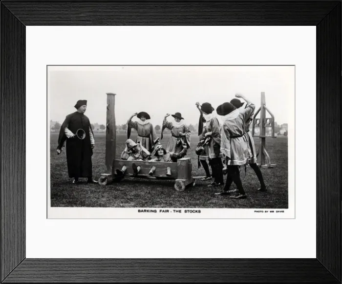Framed Print : Barking Fair - The Stocks, Barking, Essex Framed Print : Barking Fair - The Stocks, Barking, Essex