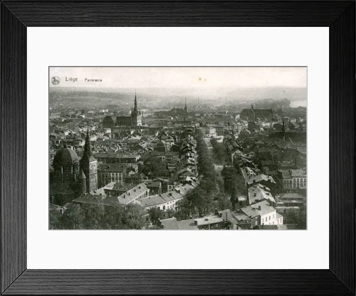 Framed Print : The Town - Panorama, Liege Framed Print : The Town - Panorama, Liege
