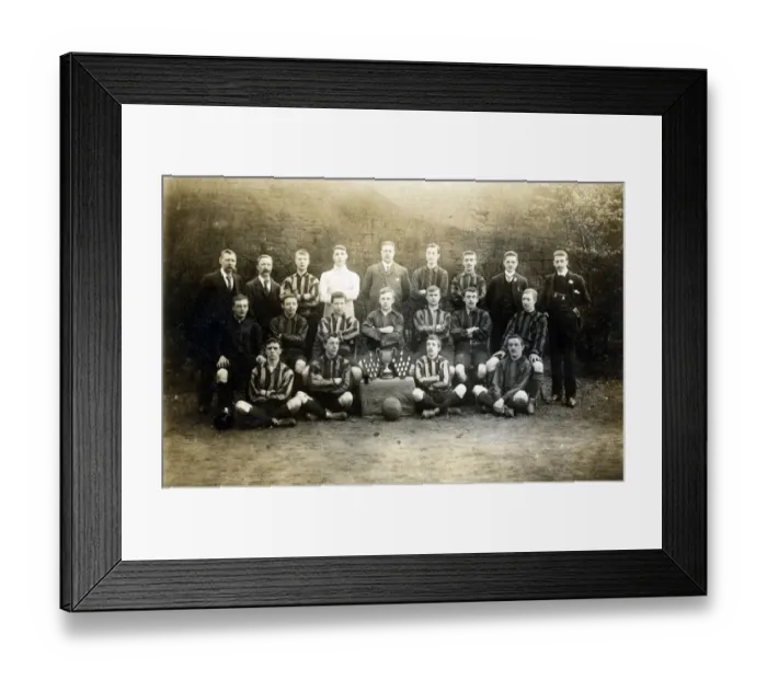 Framed Print : Football Team, Huddersfield, Yorkshire Framed Print : Football Team, Huddersfield, Yorkshire