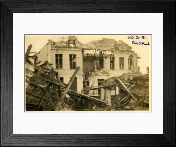 Framed Print : Destruction of Old District Railway Station, Bailleul Framed Print : Destruction of Old District Railway Station, Bailleul