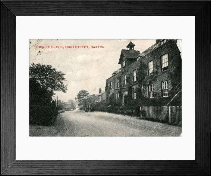 Framed Print : Jubilee Clock - The High Street, Caxton, Cambridgeshire Framed Print : Jubilee Clock - The High Street, Caxton, Cambridgeshire