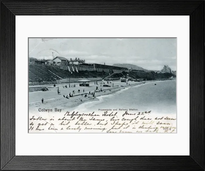 Framed Print : Promenade & Railway Station, Colwyn Bay, Conwy - Clwyd Framed Print : Promenade & Railway Station, Colwyn Bay, Conwy - Clwyd