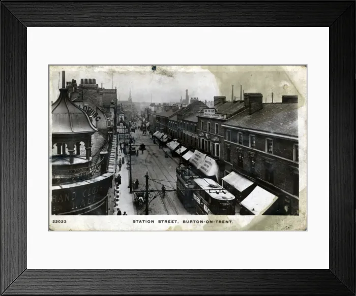 Framed Print : Station Street, Burton on Trent, Staffordshire Framed Print : Station Street, Burton on Trent, Staffordshire