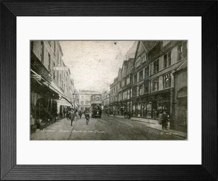 Framed Print : Station Street, Burton on Trent, Staffordshire Framed Print : Station Street, Burton on Trent, Staffordshire