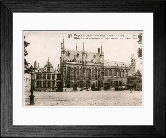 Framed Print : La Justice de Paix, lHotel de Ville & La Basillique du St Sa Framed Print : La Justice de Paix, lHotel de Ville & La Basillique du St Sa