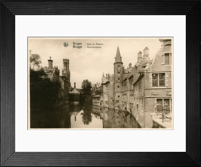 Framed Print : Quai Du Rosaire, Bruges - Brugge Framed Print : Quai Du Rosaire, Bruges - Brugge