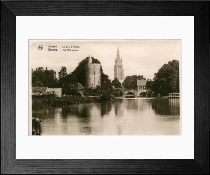 Framed Print : Le Lac dAmour, Bruges - Brugge Framed Print : Le Lac dAmour, Bruges - Brugge