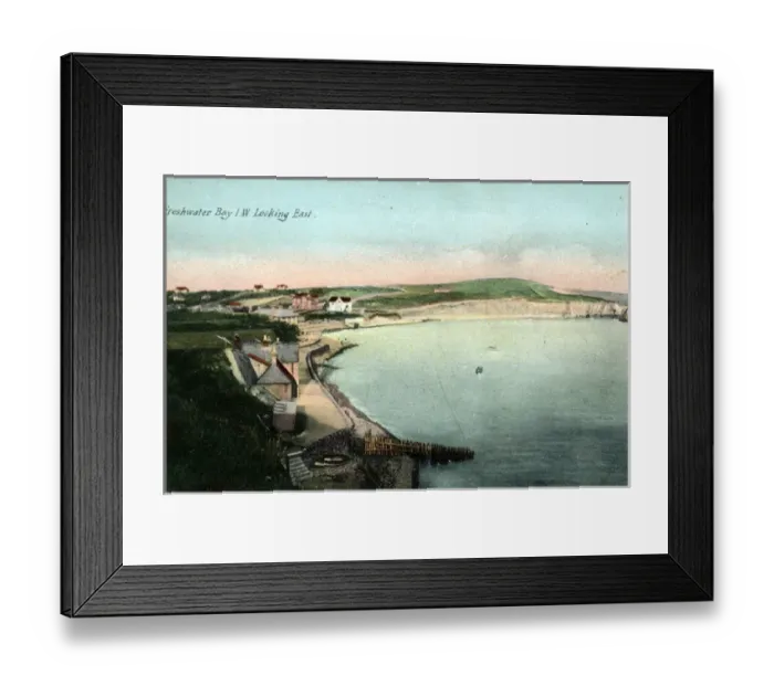 Framed Print : The Village & Beach, Freshwater Bay, Isle of Wight Framed Print : The Village & Beach, Freshwater Bay, Isle of Wight