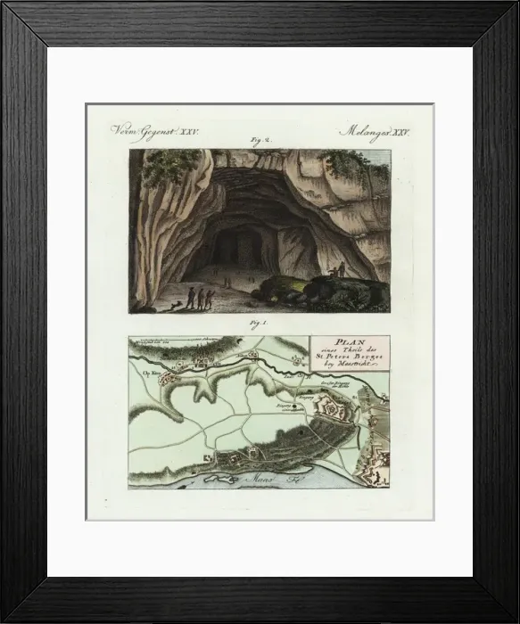 Framed Print : Geographical map of Mount St Peter, Mstricht Framed Print : Geographical map of Mount St Peter, Mstricht