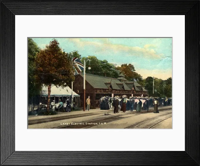 Framed Print : Railway Station, Laxey, Isle of Man
