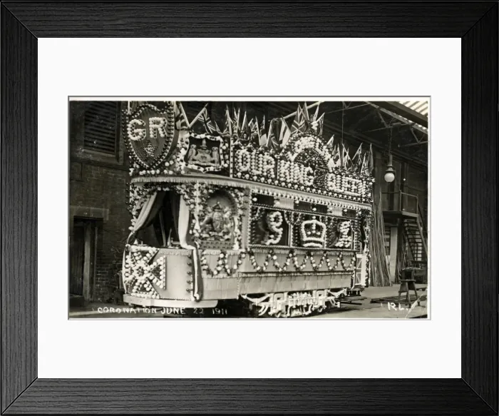 Framed Print : Coronation Tram, Leeds, Yorkshire Framed Print : Coronation Tram, Leeds, Yorkshire