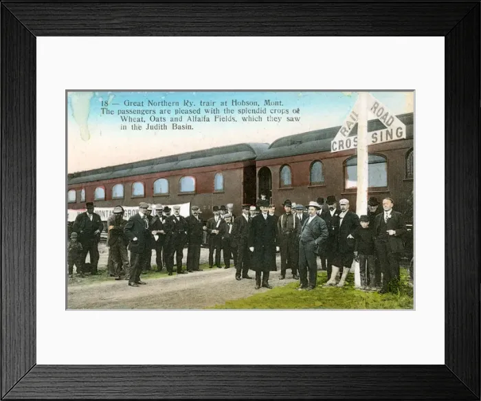 Framed Print : Great Northern Railroad, Hobson, Montana Framed Print : Great Northern Railroad, Hobson, Montana