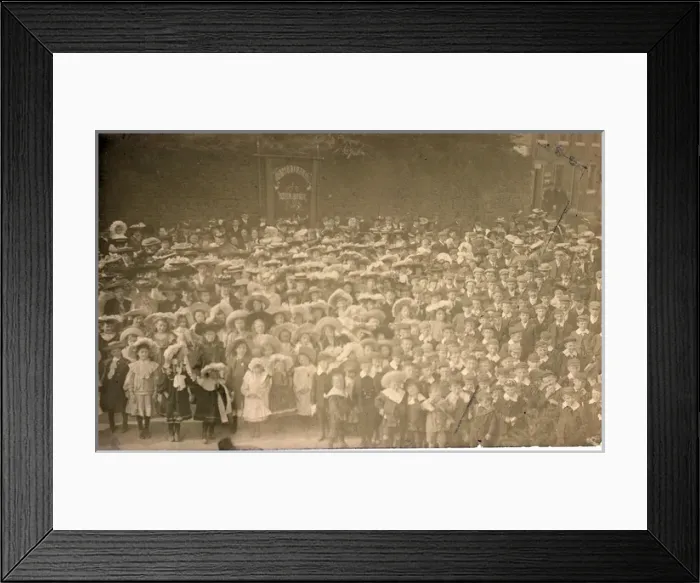 Framed Print : Wesleyan Procession, Hinchliffe Mill, Yorkshire Framed Print : Wesleyan Procession, Hinchliffe Mill, Yorkshire
