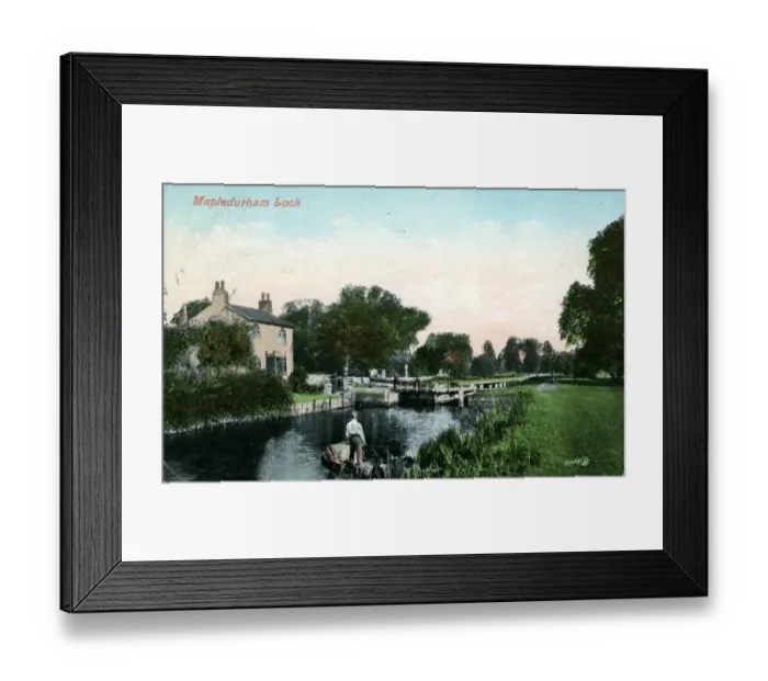 Framed Print : Kennet & Avon - Canal Lock, Mapledurham, Berkshire Framed Print : Kennet & Avon - Canal Lock, Mapledurham, Berkshire