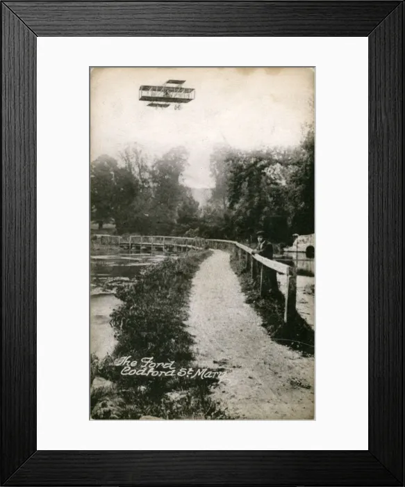 Framed Print : World War One Biplane, Codford St Mary, Wiltshire Framed Print : World War One Biplane, Codford St Mary, Wiltshire