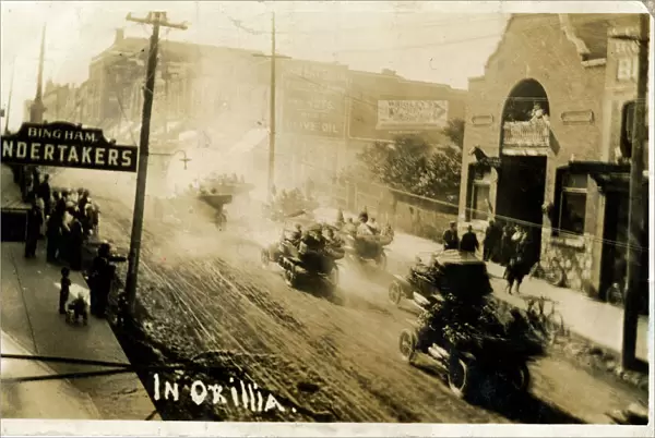 Early Stock Car Race, Orillia, Ontario