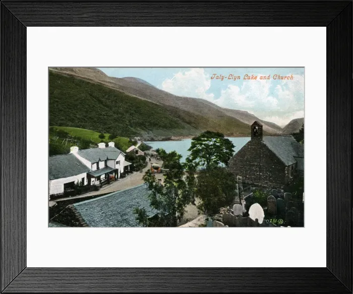Framed Print : The Village, Lake & Church, Taly Llyn - Talyllyn, Breconsh Framed Print : The Village, Lake & Church, Taly Llyn - Talyllyn, Breconsh