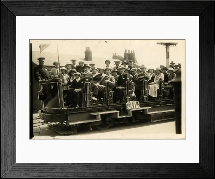 Framed Print : Open Topped, Single Decked Tram, Fleetwood, Lancashire Framed Print : Open Topped, Single Decked Tram, Fleetwood, Lancashire