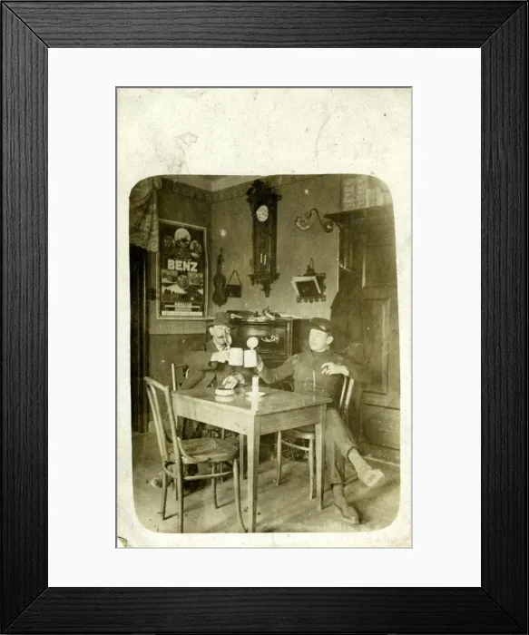 Framed Print : Friends Drinking Steins of Beer, F Framed Print : Friends Drinking Steins of Beer, F