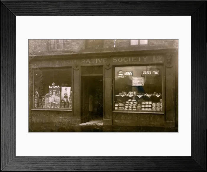 Framed Print : Shop-front - Premises of the Co-operative Society, Birkenhea Framed Print : Shop-front - Premises of the Co-operative Society, Birkenhea