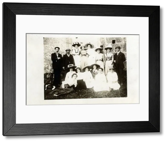 Framed Print : Edwardian Group, Bodiam Castle, Sussex Framed Print : Edwardian Group, Bodiam Castle, Sussex