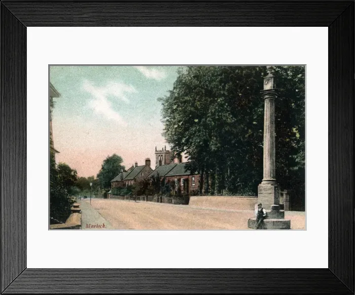 Framed Print : Street & Church, Martock, Somerset Framed Print : Street & Church, Martock, Somerset