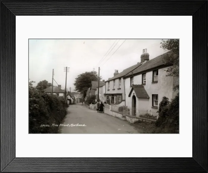 Framed Print : Fore Street, Hartland, Devon Framed Print : Fore Street, Hartland, Devon