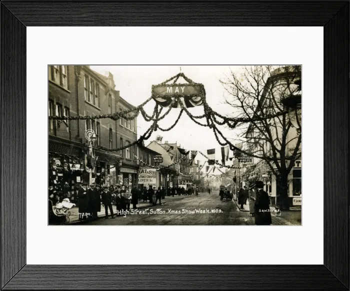 Framed Print : High Street, Sutton, Surrey Framed Print : High Street, Sutton, Surrey