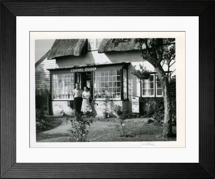 Framed Print : Shop-front - Premises of Coxford, Ousden, Suffolk Framed Print : Shop-front - Premises of Coxford, Ousden, Suffolk