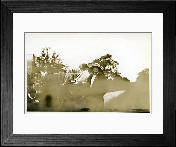 Framed Print : Vintage Car on Picnic Framed Print : Vintage Car on Picnic