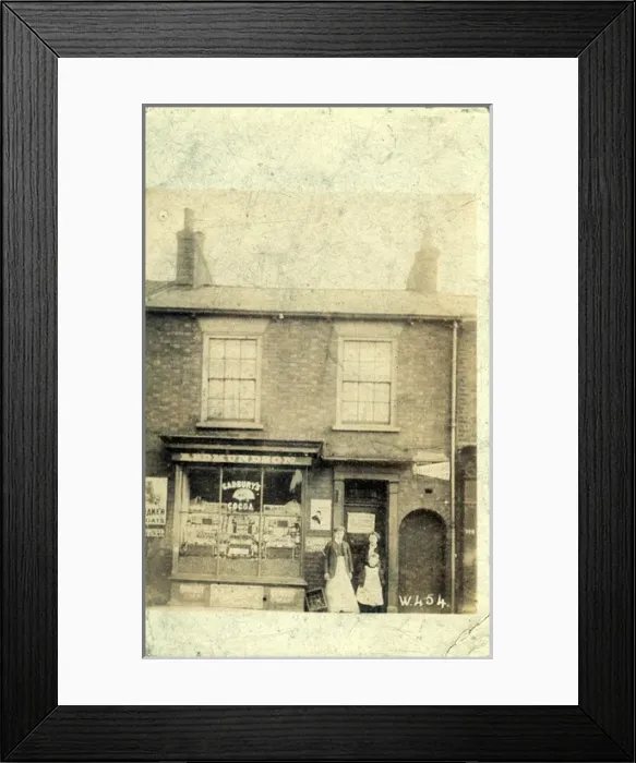 Framed Print : Shop-front - Premises of E Edmundson, Thought to be Bridling Framed Print : Shop-front - Premises of E Edmundson, Thought to be Bridling