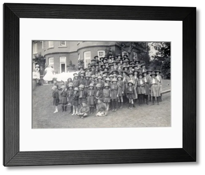 Framed Print : Early Group of Girl Guides & Brownies Framed Print : Early Group of Girl Guides & Brownies
