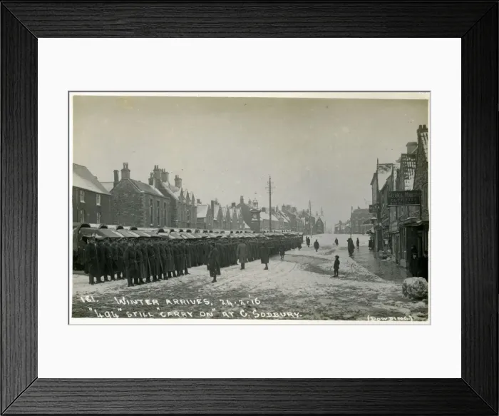 Framed Print : World War One Soldiers on Parade, Chipping Sodbury Framed Print : World War One Soldiers on Parade, Chipping Sodbury