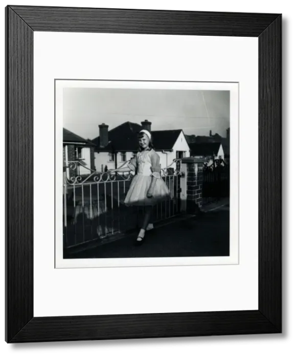 Framed Print : Girl in Best Frock, Fawley, Hampshire Framed Print : Girl in Best Frock, Fawley, Hampshire