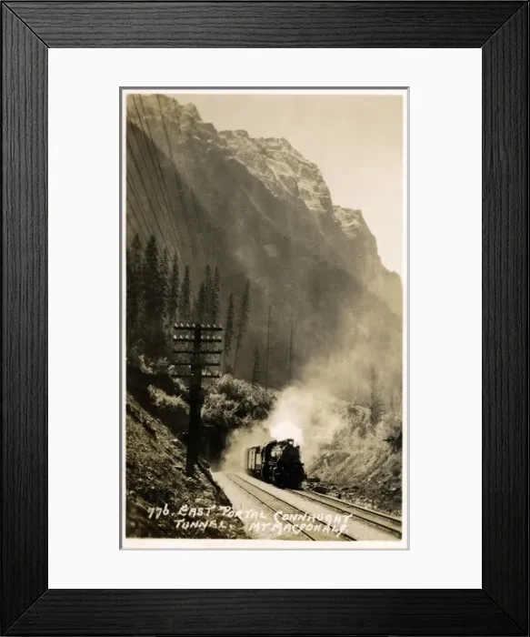 Framed Print : Steam Locomotive Exiting the Connaught Tunnel Framed Print : Steam Locomotive Exiting the Connaught Tunnel