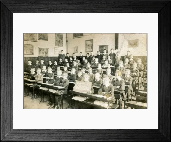 Framed Print : School Classroom, Thought to be Fairfield, Lancashire Framed Print : School Classroom, Thought to be Fairfield, Lancashire
