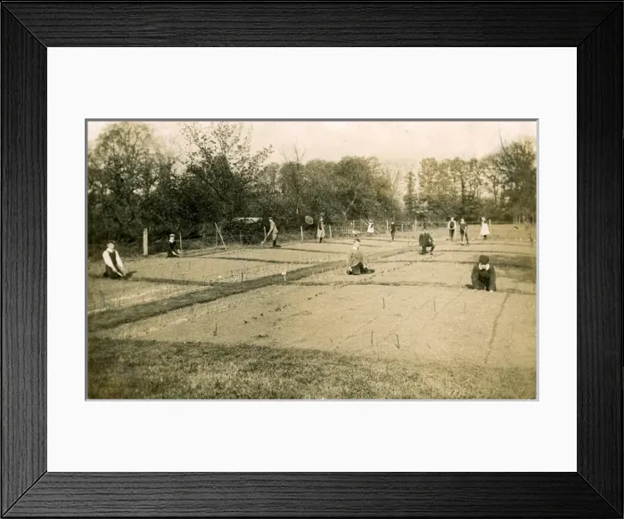 Framed Print : Edwardian Children Tending Allotments, Newport Pagnell Framed Print : Edwardian Children Tending Allotments, Newport Pagnell