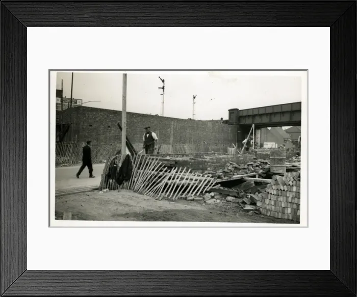 Framed Print : Underground Railway Construction, Hainault, London Framed Print : Underground Railway Construction, Hainault, London